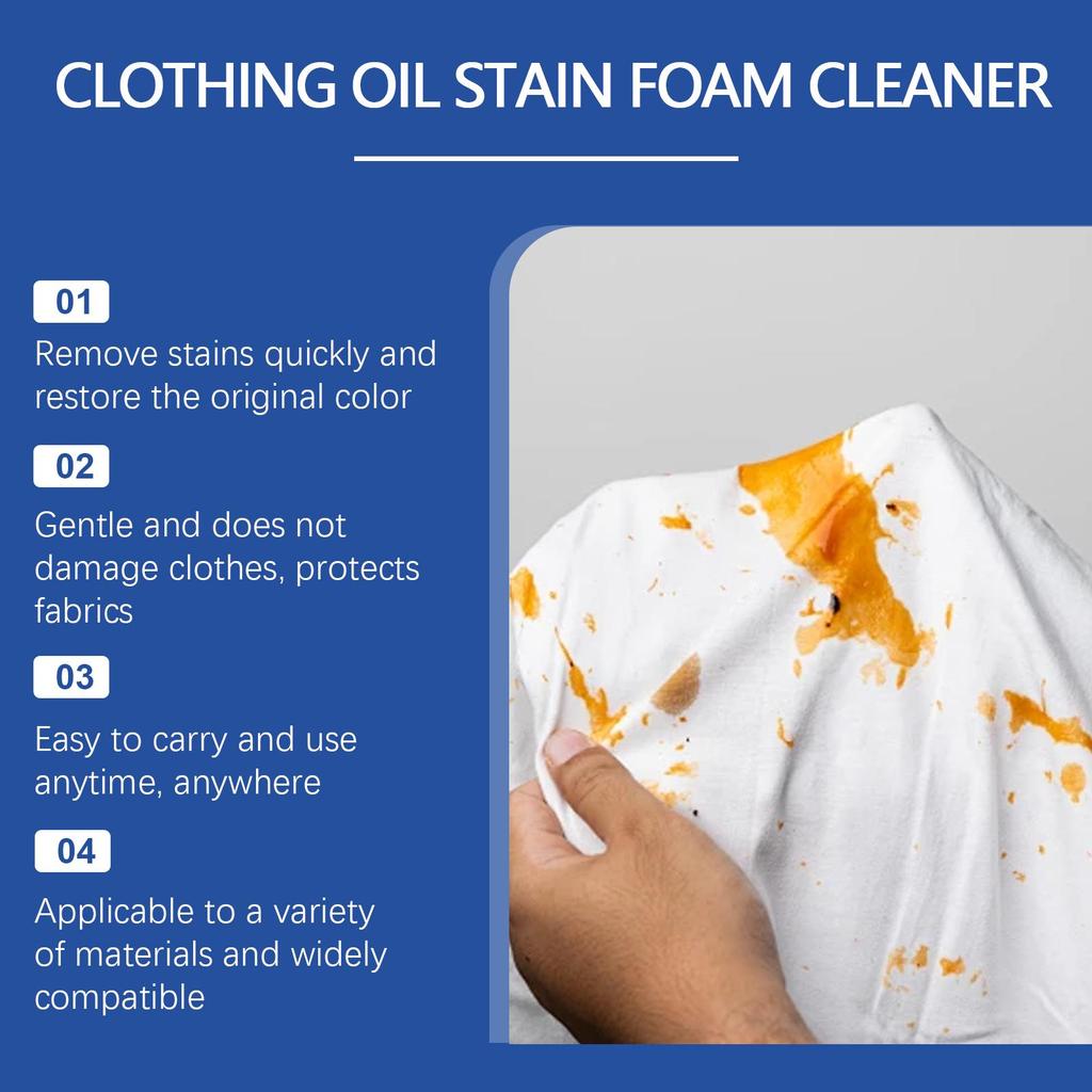 Schaumreiniger für Fettflecken Entfernt hartnäckige Flecken Hinterlässt einen sauberen Duft Fleckenentferner für Kleidung