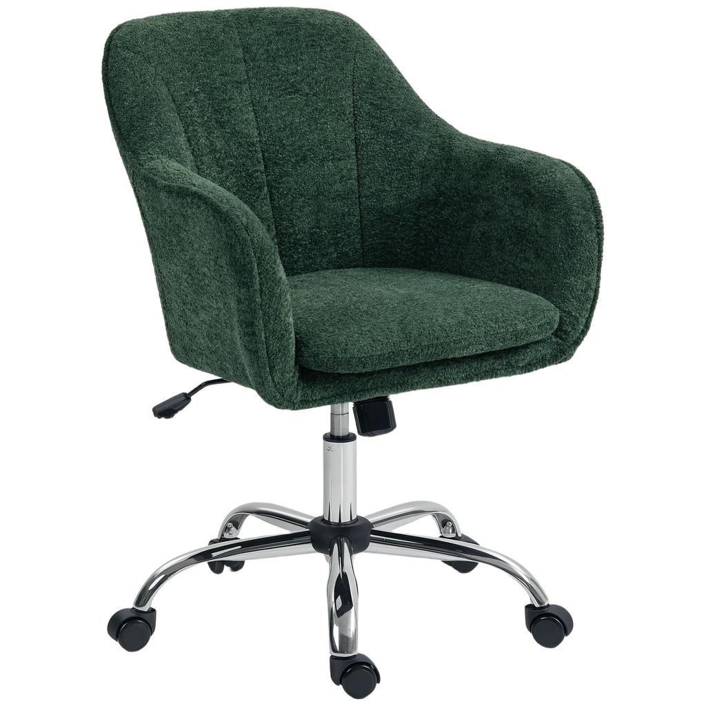 Snow Flannel Office Chair - Dark Green