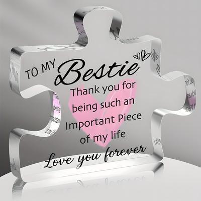 Vintage Acrylic Sign, 1pc, Acrylic Decorative Ornaments, Home Decorations, Indoor Gifts for Female Friendship, Best Birthday Gifts for Female Friends