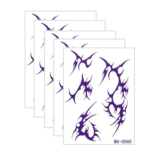 Baizihuahu 5 Sheets Temporary Tattoo Stickers, Skin-Friendly Demon Energy Pattern Tattoos, Hypoallergenic Non-Irritating Stickers for Kids Adults