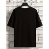 Cotton T-Shirt for Men – Black Crew Neck with Bold White Letter Print, Comfortable & Casual Casual Attire | Fashion Tee | Comfortable Fit