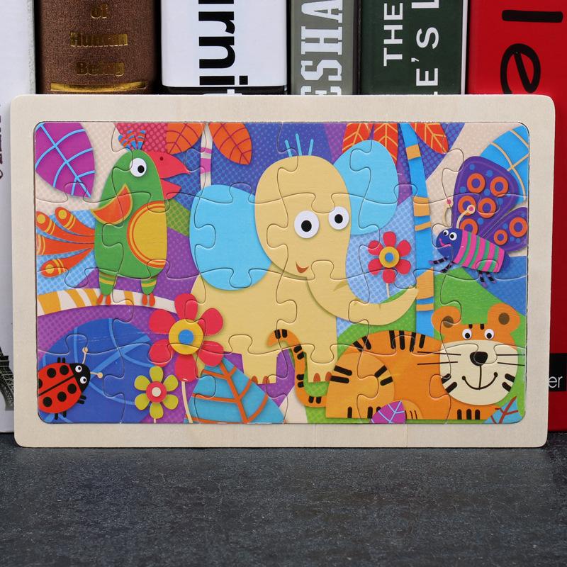 

24 штуки для дитячого пазла дерев яна рамка пазла тварина підводний світ розвиваюча іграшка для дітей