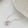 2023 New Light Luxury Women's 925 Sterling Silver Heart Necklace with Clavicle Chain