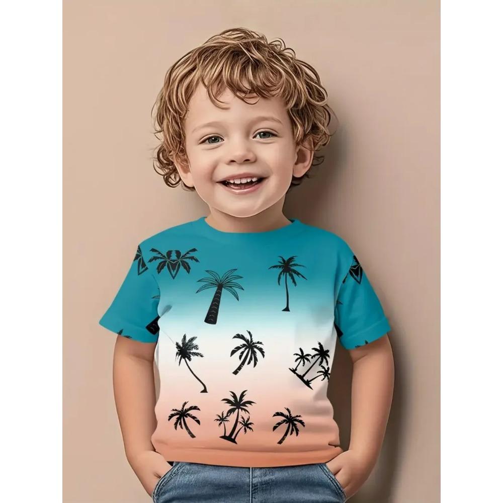 Funny Children's T-Shirts Dinosaur Pattern 3D Print Casual Cartoon Short Sleeved T-Shirts Outdoors Cute T-Shirts for Children