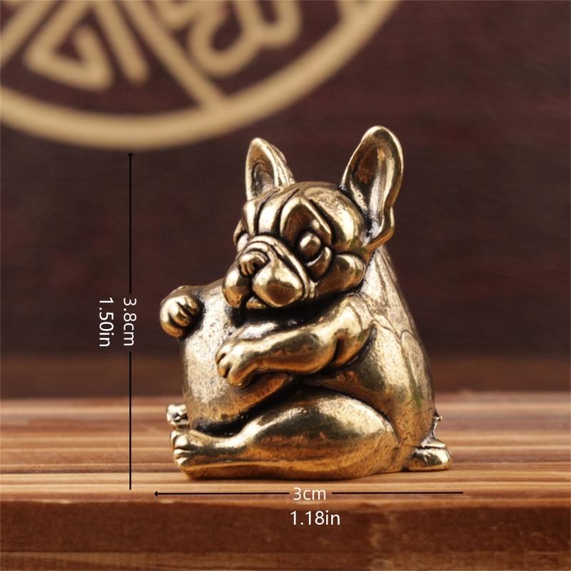 Dog Figurine With Heart Charm Handcrafted Decoration