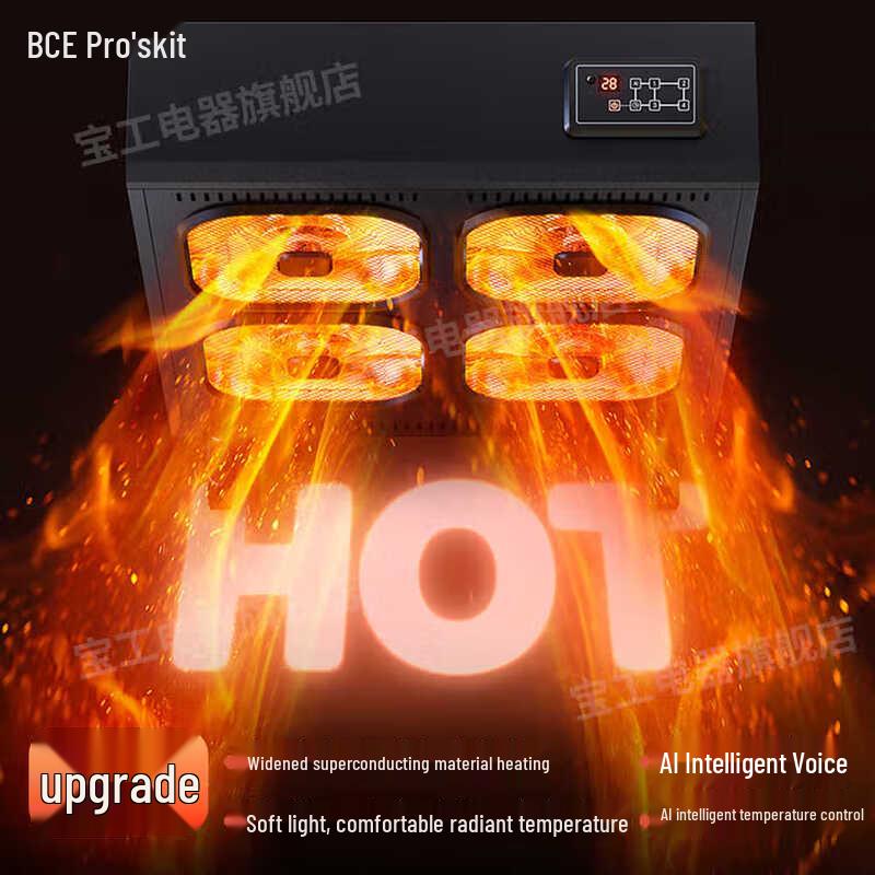 Pro'sKit Commercial Carbon Fiber Fan Heater