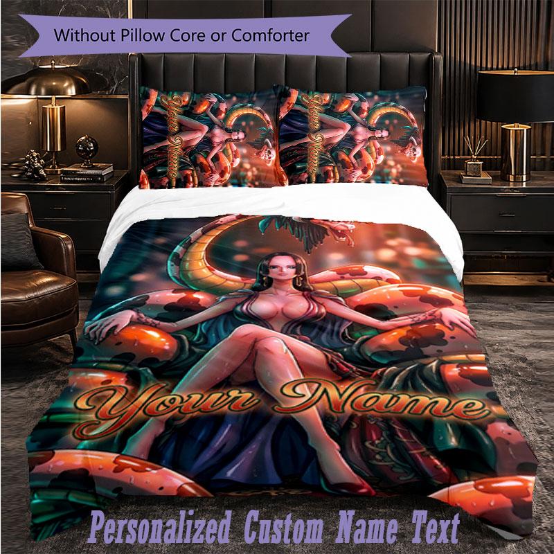 Personalized 3Pcs Bedding SetOne Piece Custom Text Duvet Cover Pillowcase Set Bedroom Gift