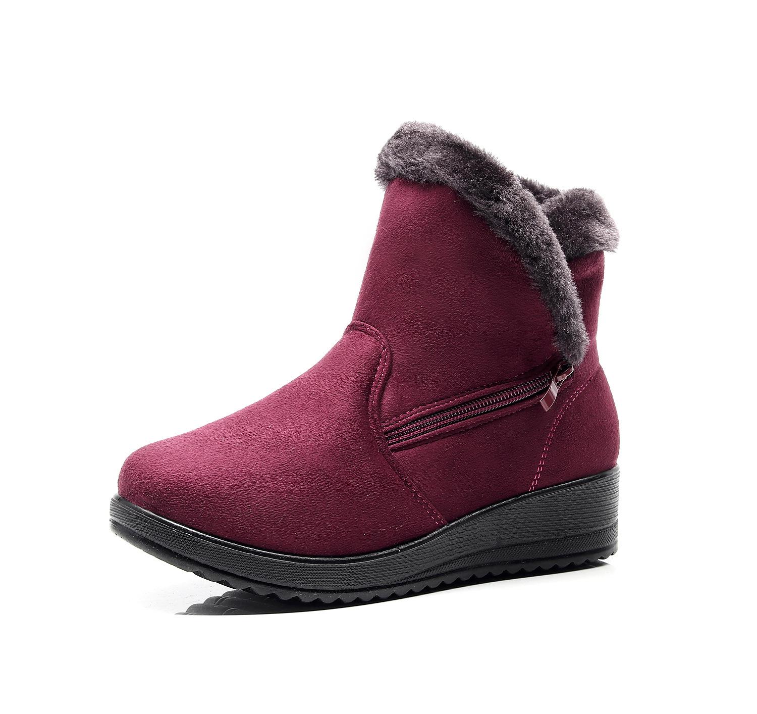 Модные зимние теплые ботинки из искусственного меха для снега — фото 7