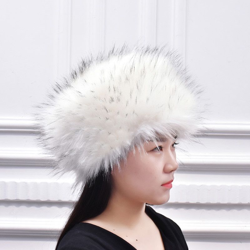 Winter Mink Cotton Hat for Men and Women Fox Fur Hat Imitation Rabbit Fur Thick Warm Dome Mongolian Hat