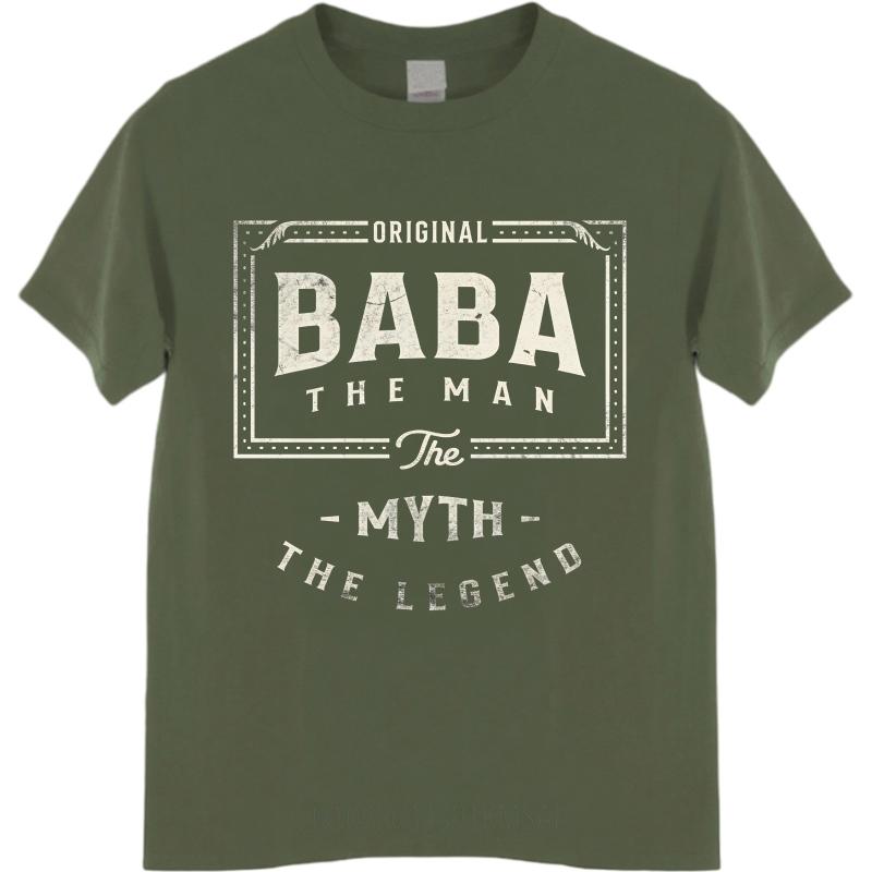 Anime Teenagers Summer tshirt Original Baba The Man The Myth The Legend Short Sleeve Relaxed Fit O Neck For Man Tee Shirt