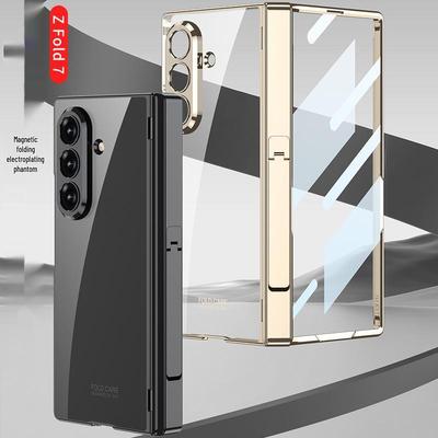 Samsung Z Fold 7 Electroplated Transparent Magnetic Protective Case