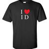 I Heart Love ID T Shirt Idaho the Gem State Black White Red S 5XL