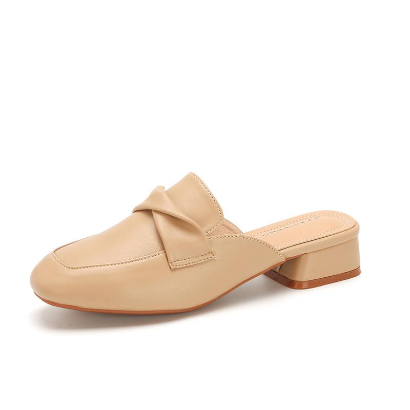 

Yuexinwang leather flat for Huizhou women s shoes heels grape mother with the same cool slippers wear new bag head sandals 40 хаки