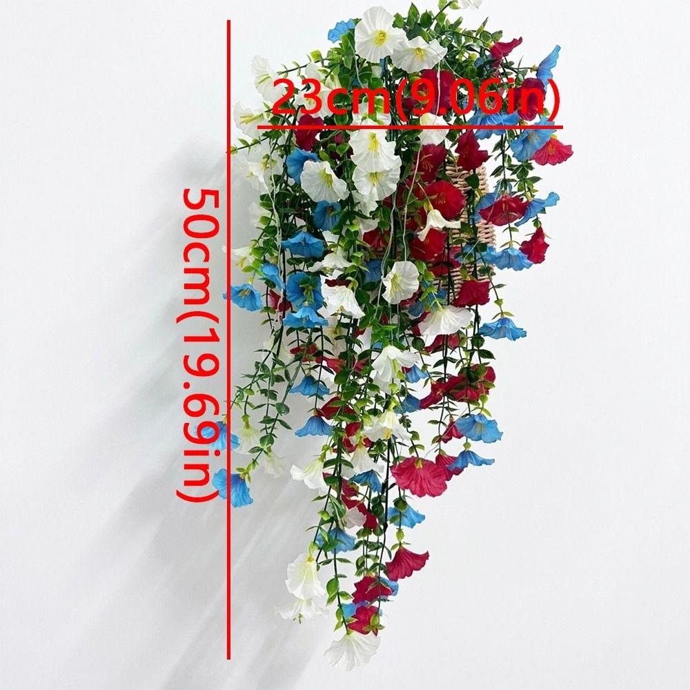 Colorful Artificial Morning Glory Flowers Plastic Morning Glory Branch Green Plants Living Room
