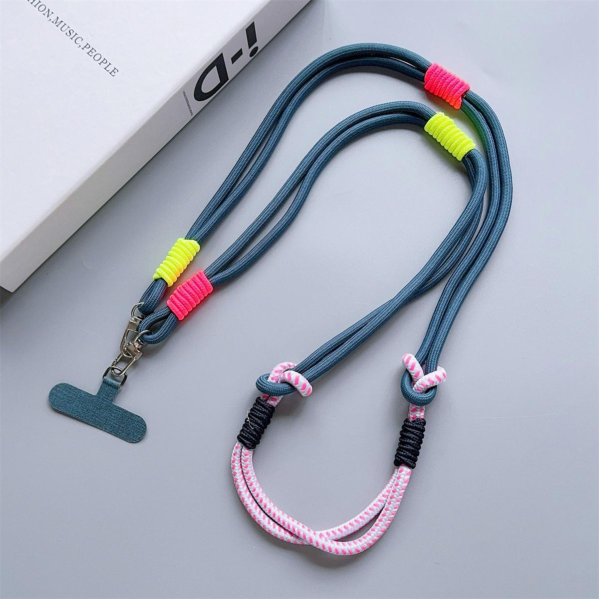 

Personalized Trend Double Color Mobile Phone Universal Lanyard Diagonal Span Long Rope Shoulder Strap Rope Fashion Rope