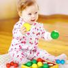 Large Particles Jigsaw Board Games Shape Sorter Mushroom Nail Beads Puzzle Toys  Kindergarten Kids