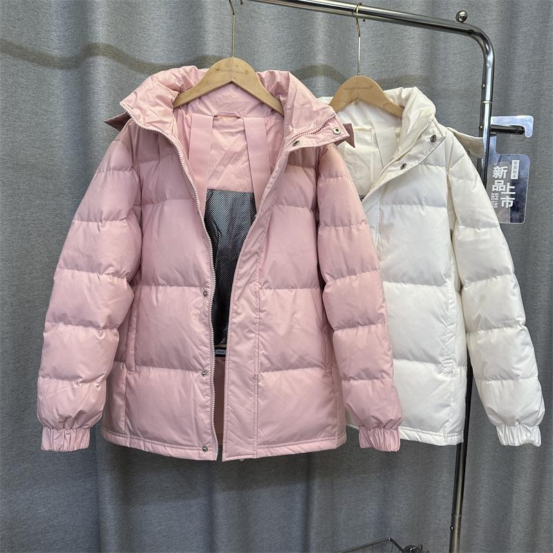 Chinese Opera Academy down jacket women's short winter new thickened warm loose white duck down hooded jacket