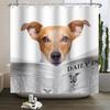 Funny Cat Shower Curtain Cartoon Cute Cats Dog Kids Shower Curtain for Bathroom Waterproof Polyester Home Decor Shower Curtains