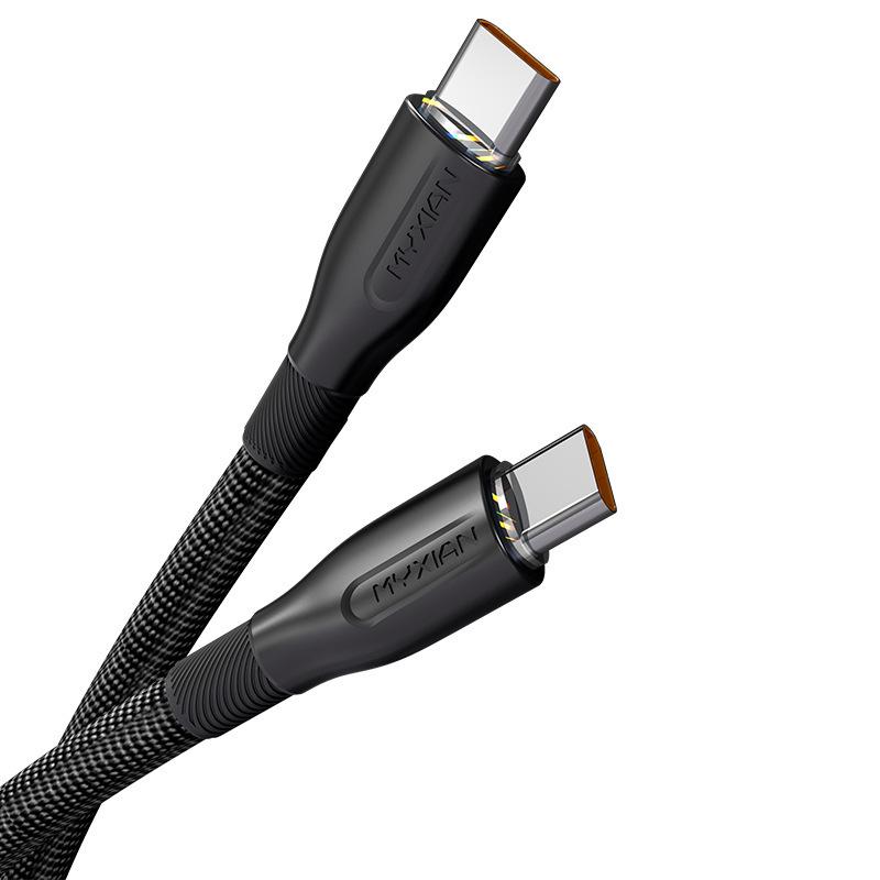 120W Fast Charging Dual Type-C Cable for Apple 15/16, Huawei, and Cars