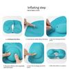 Manual press type inflatable U-shaped pillow for leisure travel, folding and portable
