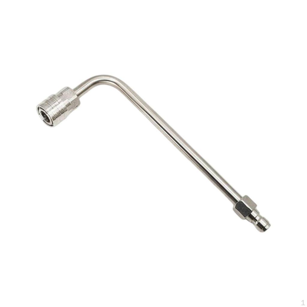 Angled Pressure Washer Extension Interchangeable Nozzles Stainless Steel Rod Bent Nozzle