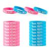 20pcs Flat Printed Team Bride Bracelet Silicone Team Boy Girl Wristband  Baby Shower Decoration