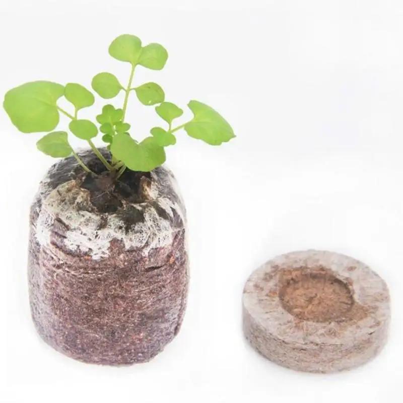 50PCS Grow Seedlings Mud Compress Nutrition Soil Block Planting Earth Gardening Articles for Flowers.