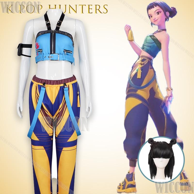 KPOP Demon Zoe Huntrix Hunters Haine Cosplay Rochie Elegantă de Vrăjitoare Ținută de Scenă Grup Fete Anime Set Complet Halloween Carnaval Cos