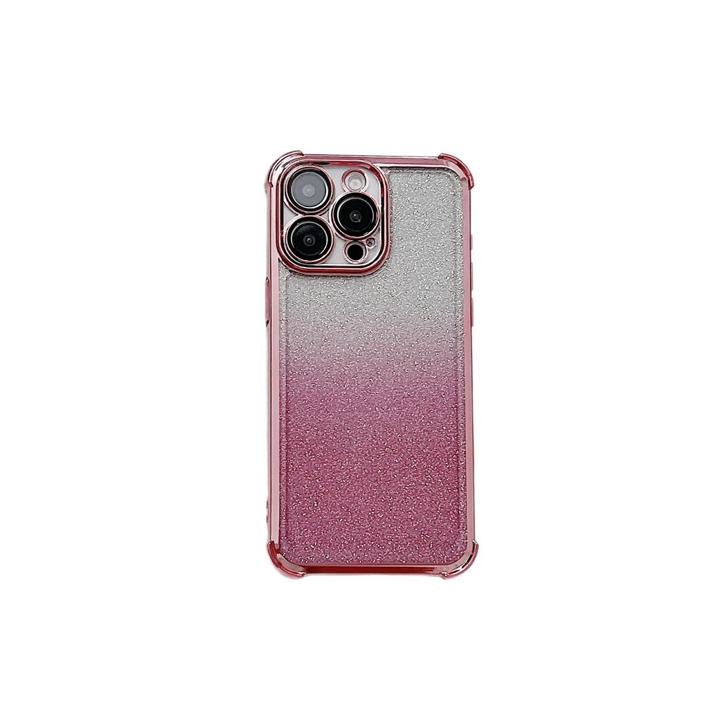 Applicable to Apple 16 glitter electroplating mobile phone case iPhone15Pro four corners anti-drop lens film protection