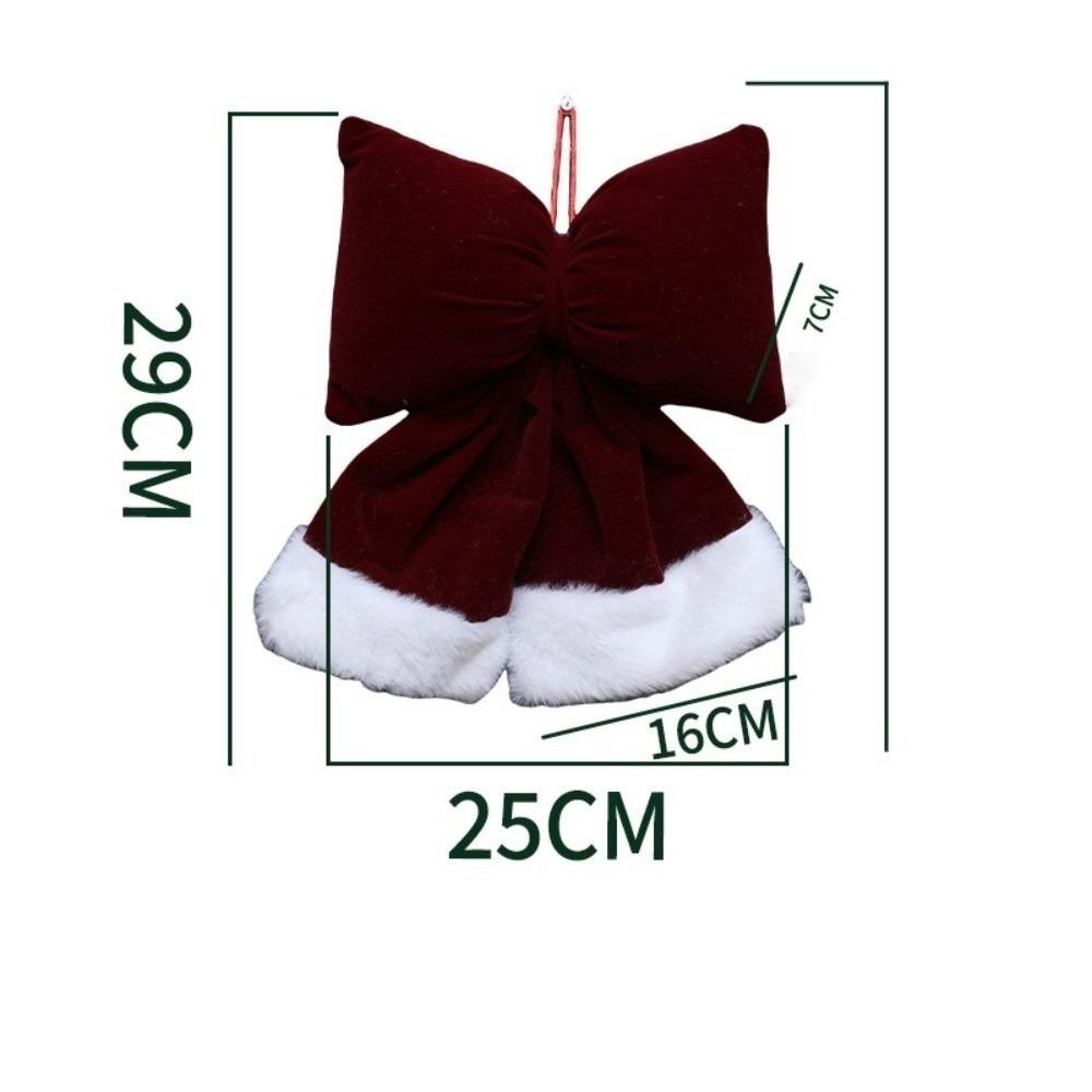 New Bowknot Bowknot Pendant Red Green Creative Xmas Tree Charm DIY Xmas Tree Ornament New Year