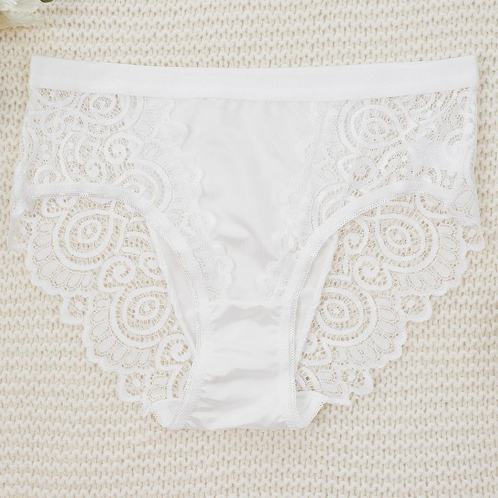 Ladies' Lace Underwear Mid Waist Sexy Lace Underwear