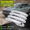 For Jeep Cherokee KL 2014~ Luxurious Chrome Smart Door Handle Cover Car Exterior Accessories Decorate Sticker 2015 2016 2017
