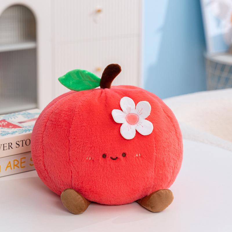 Site Dudu Cute Fruit Pillow Super Soft Plush Doll Strawberry Watermelon Coconut Simulation Pillow