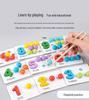 Wooden Number Operation Flashcards & Beads Puzzle Game for Kids