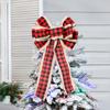 Large Christmas Bow Red Black Buffalo Plaid Christmas Wreath Bows Christmas Tree