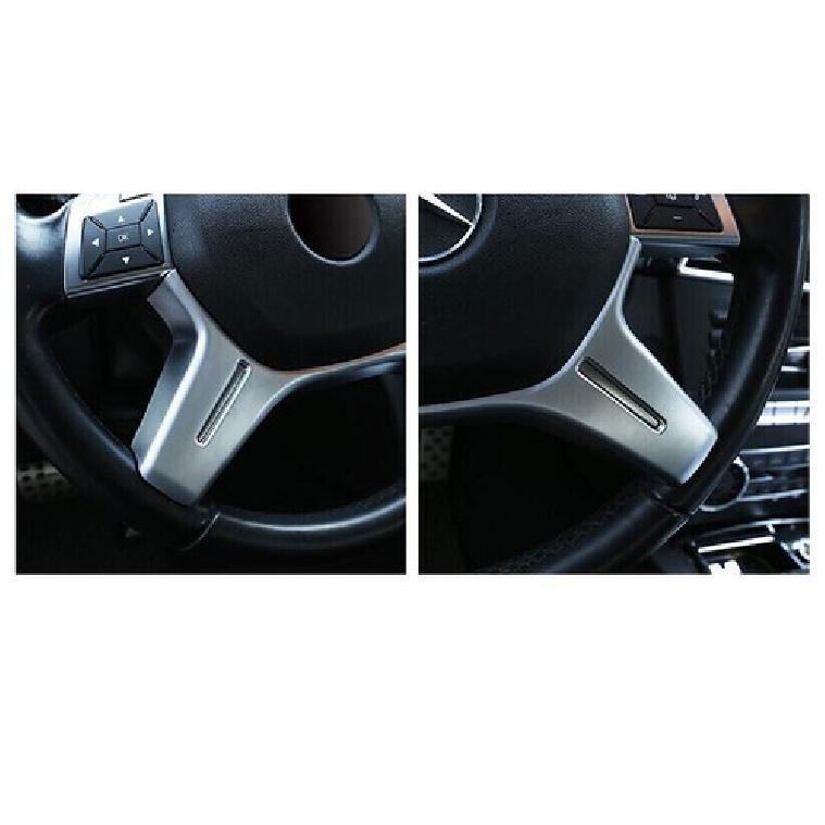 Matte Silver Car Steering Wheel Moulding Cover For Mercedes Benz ML GL 2012-2016