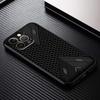 Black Carved Woven Texture Phone Case For Apple iPhone 17 16 16E 15 14 13 12 11 Pro Max Plus Black Soft Silicone