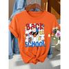 Back-to-School Season Fashionable and elegant style BACK TO SCHOOL Patterned Print Round Neck Short Sleeve T Women's shirts for spring