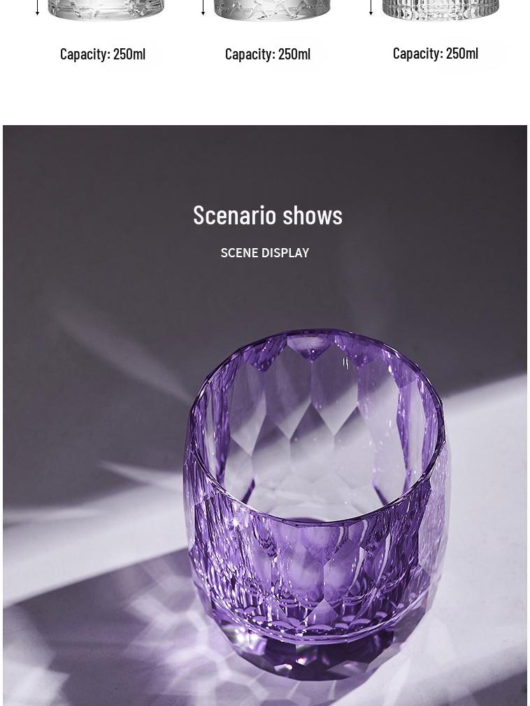 Handcarvat K9-kristallwhiskyglas - Lyxig Edo Kiriko Stjärnburst Design