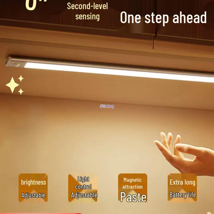

Self-Adhesive Wireless Motion Sensor Light Bar for Cabinets and Wardrobes 12cm Natural Light