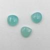 Natural Aqua Chalcedony Heart Cabochon Loose Gemstone Lot 3 Pcs 14 MM 24 CT For Jewelry Making