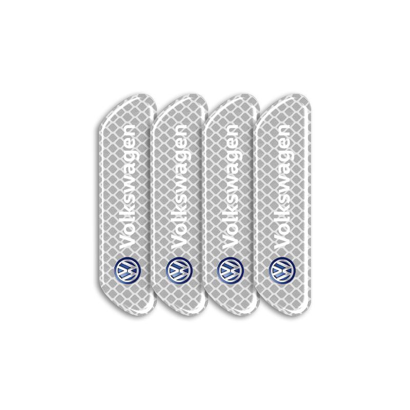 4PCS/set Car Reflective Strips Warning Stickers Car Styling For Volkswagen Golf-6 7 4 5 POLO Passat B5 B6 B7 T4 T5 Tiguan Jetta Gol