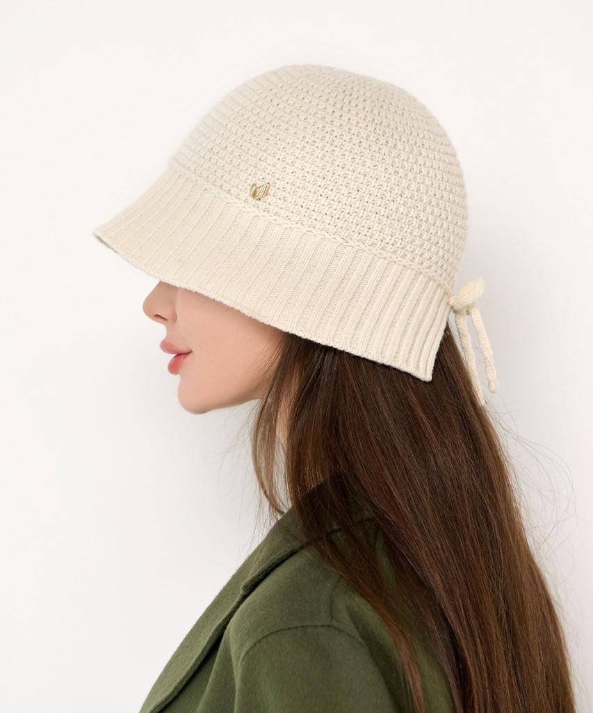 Koipeu Wool Ribbon Knit Hat Cf083Ht091