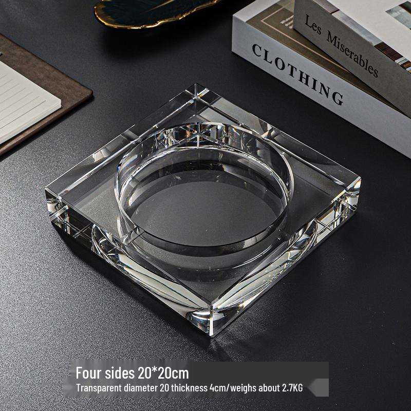 Crystal Glass Luxury Ashtray for Home or Office