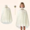 Sequins Children Costume Cloak Mesh Elegant Dress Cape New Girl Tulle Cloak Performance Accessory