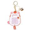 Calculator Keychain Cartoon Cat Shape Mini Portable Calculator Entertainment Maze Design Keychain for Daily Use