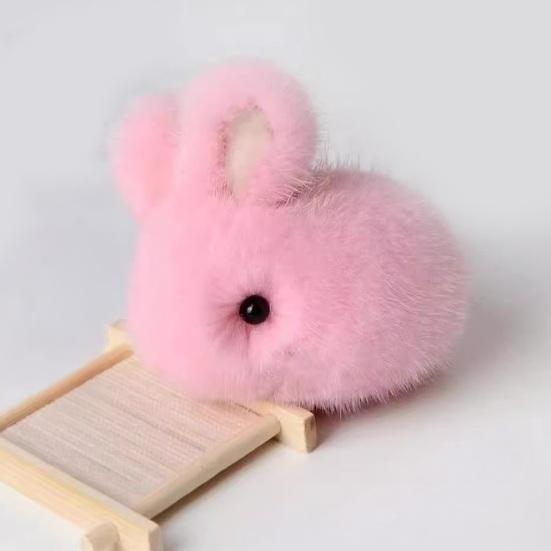 Keychain Imitation Mink Fur Rabbit Charm Key Chain Backpack Car Keys Wallet Lightweight Portable Hanging
