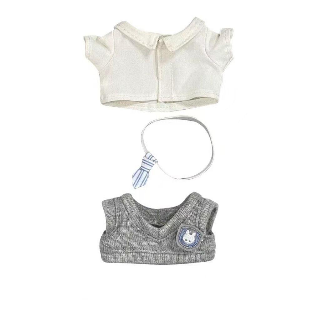 

Tie Doll Vest Set Kawaii Doll Handmade Clothes Only Selling Clothes Plush Dolls Clothes Gift 3pcs Rabbit