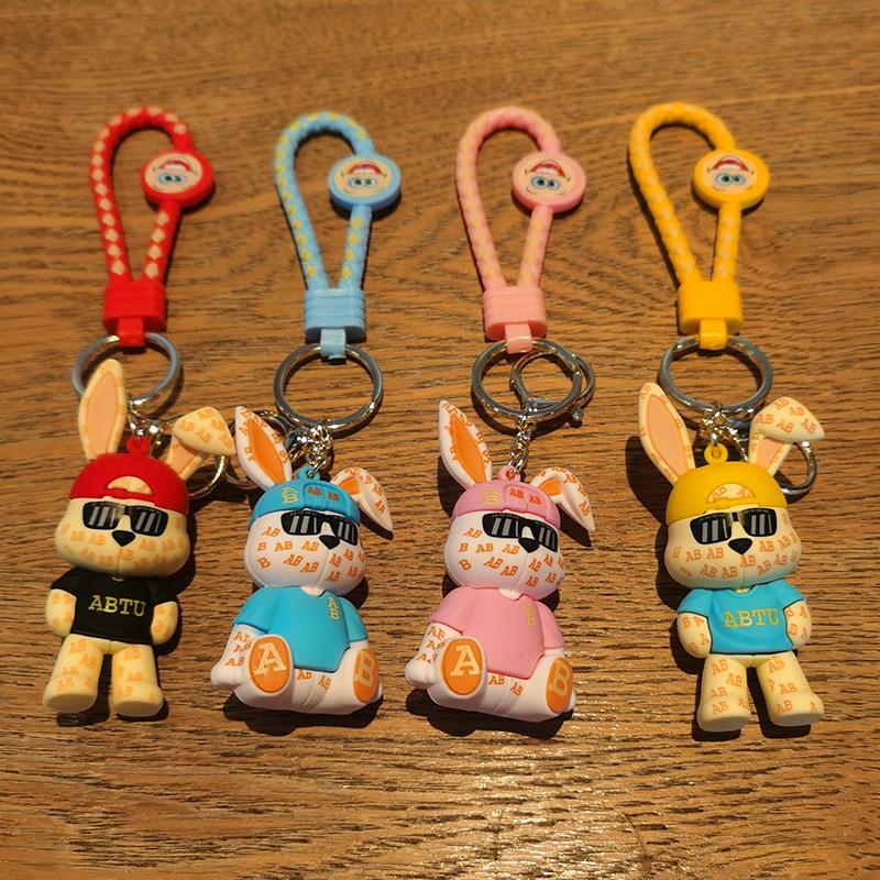 AB Rabbit Keychain Cute New Product Doll Machine Cartoon Cute 3D Doll Cute Personalized Gifts Y2k Fashion Gift for Students