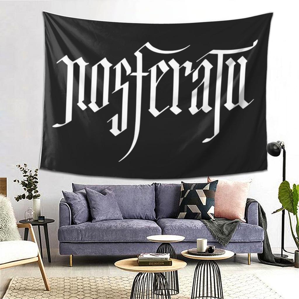 Nosferatu 2024 Movie Logo Tapestry Wall Hanging Aesthetic Home Decoration Tapestries for Living Room Bedroom